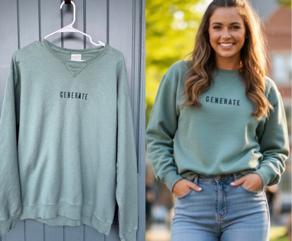 Vintage Comfort Wash GENERATE Camp Sweatshirt M